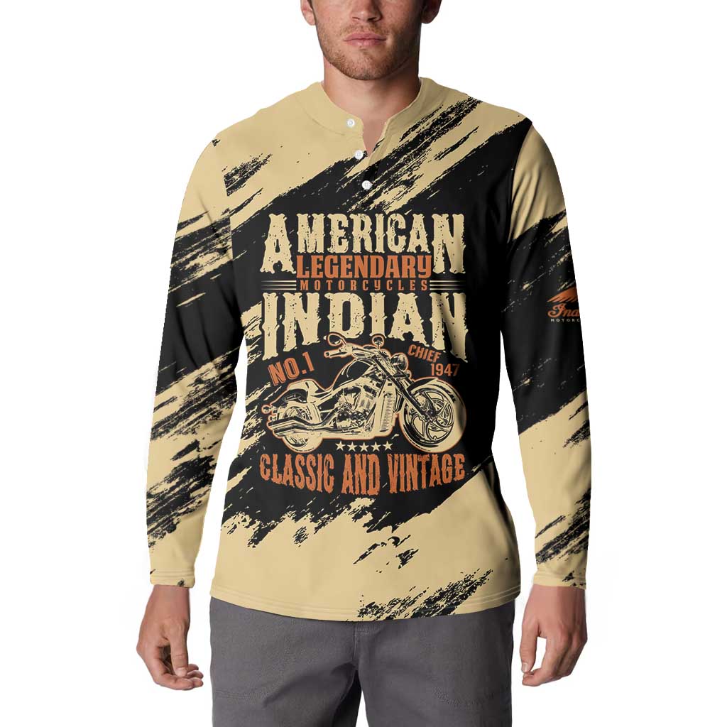 Personalized American Legendary Motorcycles Indian Chief 1947 Button Sweatshirt Classic and Vintage - Wonder Print Shop
