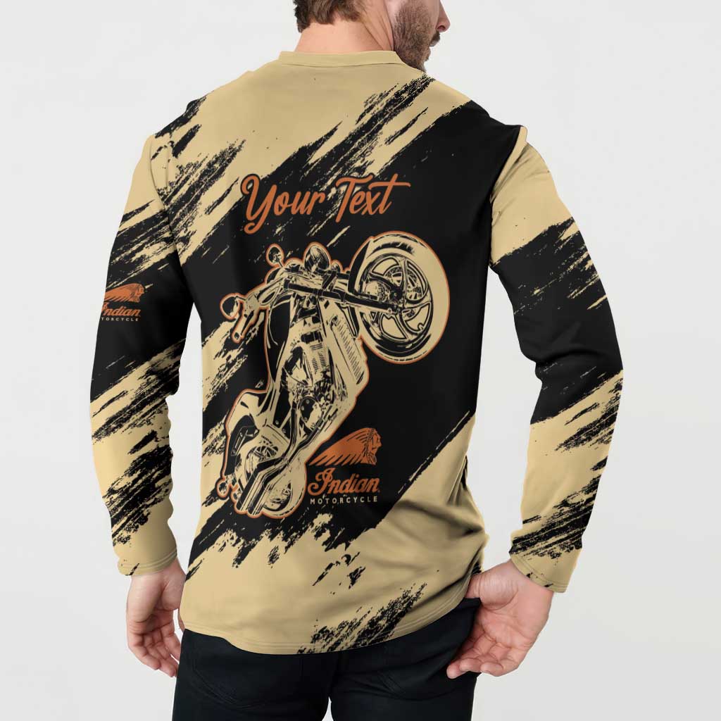 Personalized American Legendary Motorcycles Indian Chief 1947 Button Sweatshirt Classic and Vintage - Wonder Print Shop