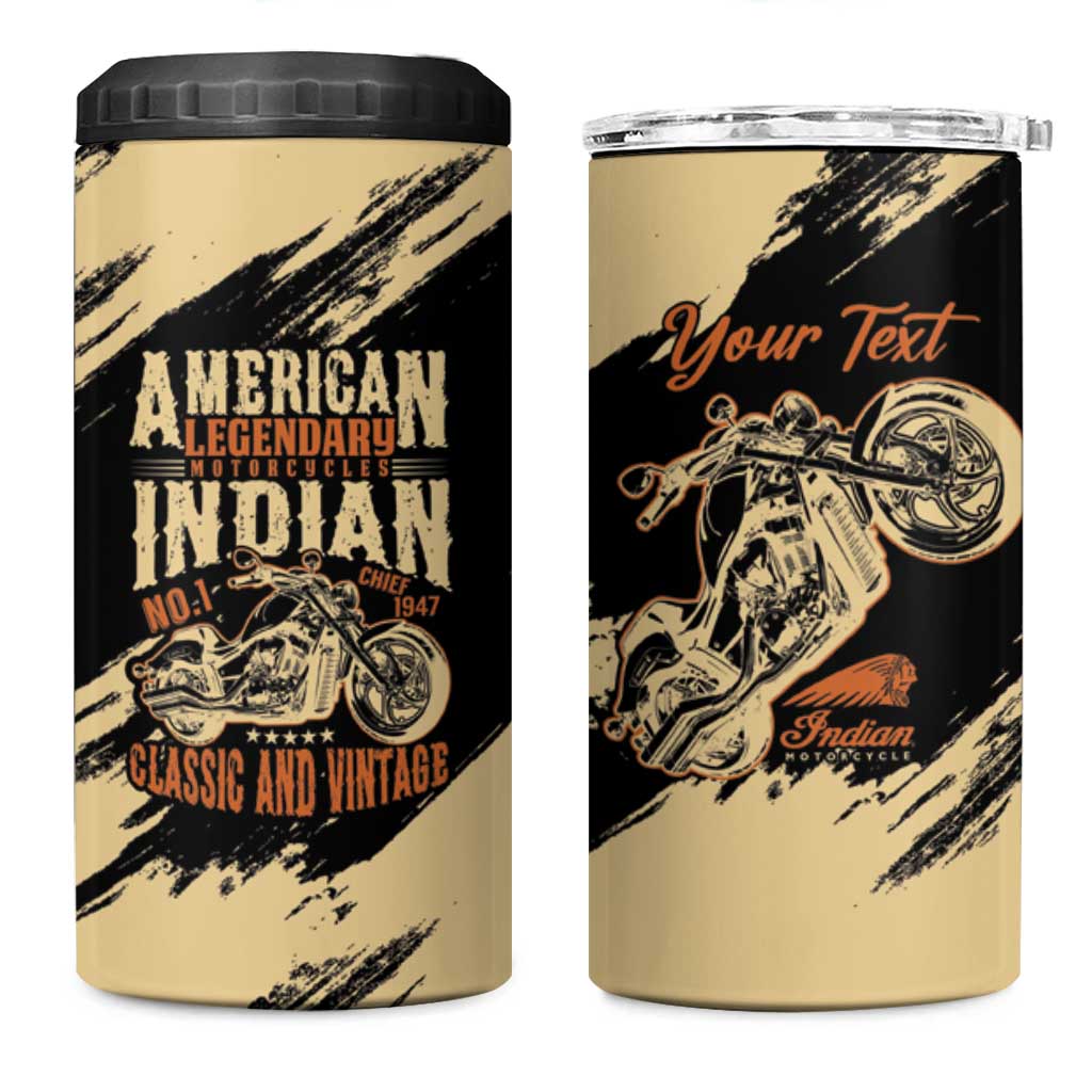 Personalized American Legendary Motorcycles Indian Chief 1947 4 in 1 Can Cooler Tumbler Classic and Vintage - Wonder Print Shop