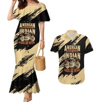 Personalized American Legendary Motorcycles Indian Chief 1947 Couples Matching Mermaid Dress and Hawaiian Shirt Classic and Vintage - Wonder Print Shop