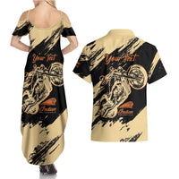 Personalized American Legendary Motorcycles Indian Chief 1947 Couples Matching Summer Maxi Dress and Hawaiian Shirt Classic and Vintage - Wonder Print Shop