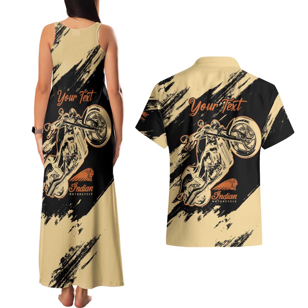 Personalized American Legendary Motorcycles Indian Chief 1947 Couples Matching Tank Maxi Dress and Hawaiian Shirt Classic and Vintage - Wonder Print Shop