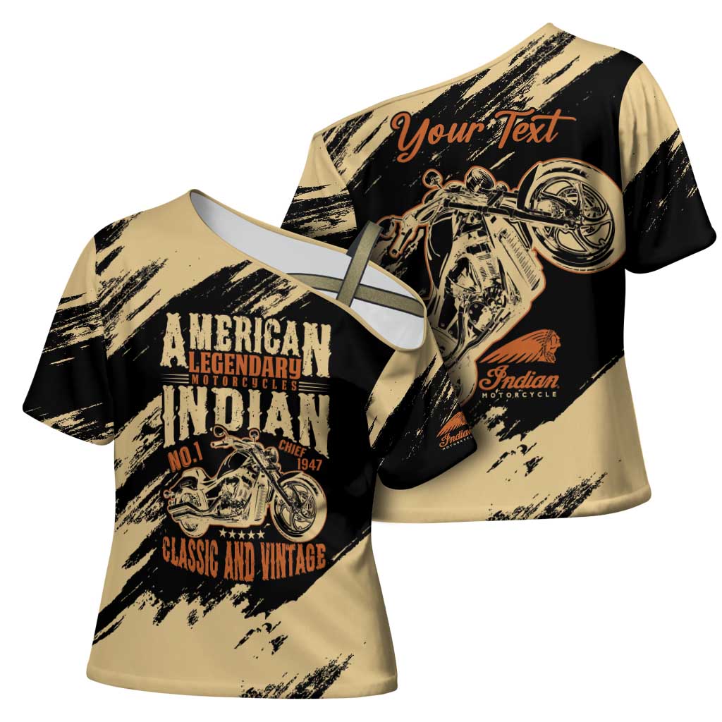 Personalized American Legendary Motorcycles Indian Chief 1947 Cross Shoulder Shirt Classic and Vintage - Wonder Print Shop