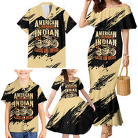 Personalized American Legendary Motorcycles Indian Chief 1947 Family Matching Mermaid Dress and Hawaiian Shirt Classic and Vintage - Wonder Print Shop