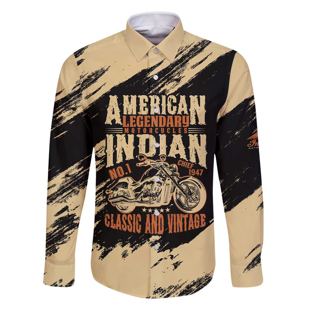 Personalized American Legendary Motorcycles Indian Chief 1947 Family Matching Off Shoulder Short Dress and Hawaiian Shirt Classic and Vintage - Wonder Print Shop