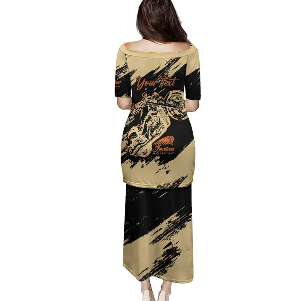 Personalized American Legendary Motorcycles Indian Chief 1947 Family Matching Puletasi and Hawaiian Shirt Classic and Vintage - Wonder Print Shop