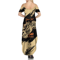 Personalized American Legendary Motorcycles Indian Chief 1947 Family Matching Summer Maxi Dress and Hawaiian Shirt Classic and Vintage - Wonder Print Shop