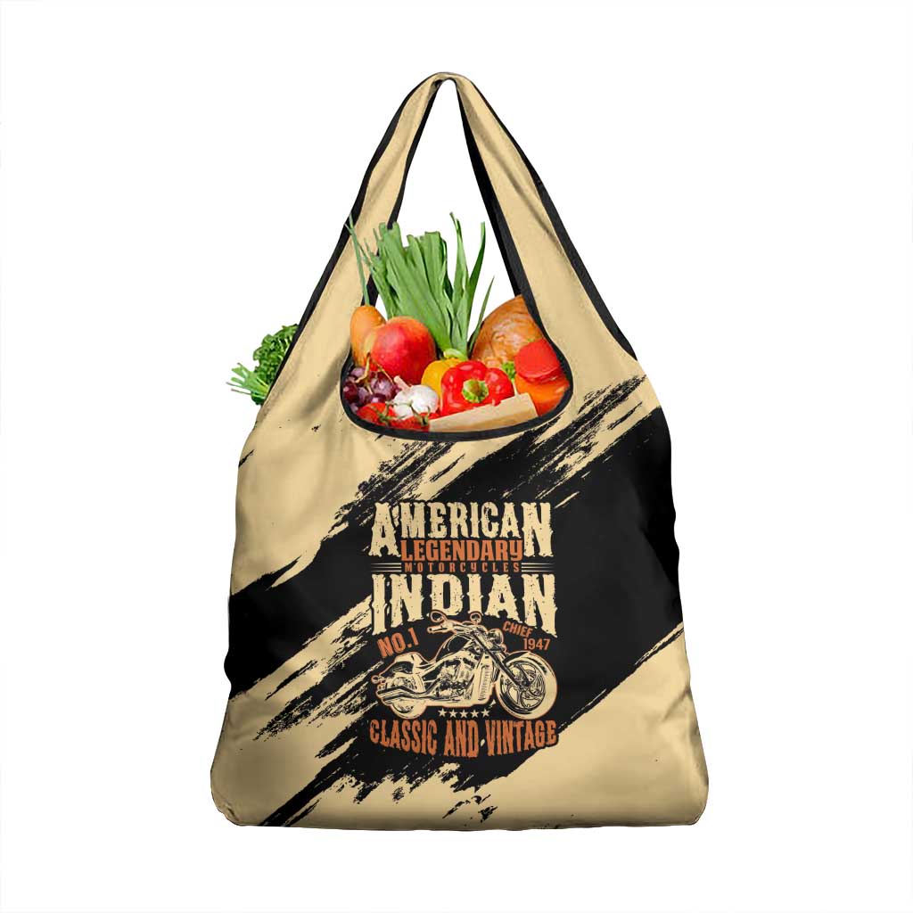 American Legendary Motorcycles Indian Chief 1947 Grocery Bag Classic and Vintage - Wonder Print Shop