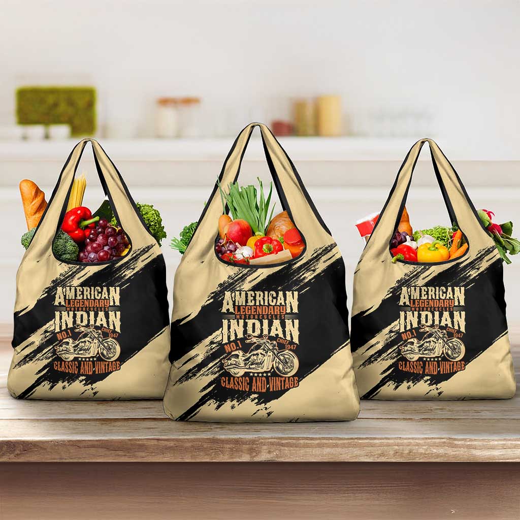 American Legendary Motorcycles Indian Chief 1947 Grocery Bag Classic and Vintage - Wonder Print Shop