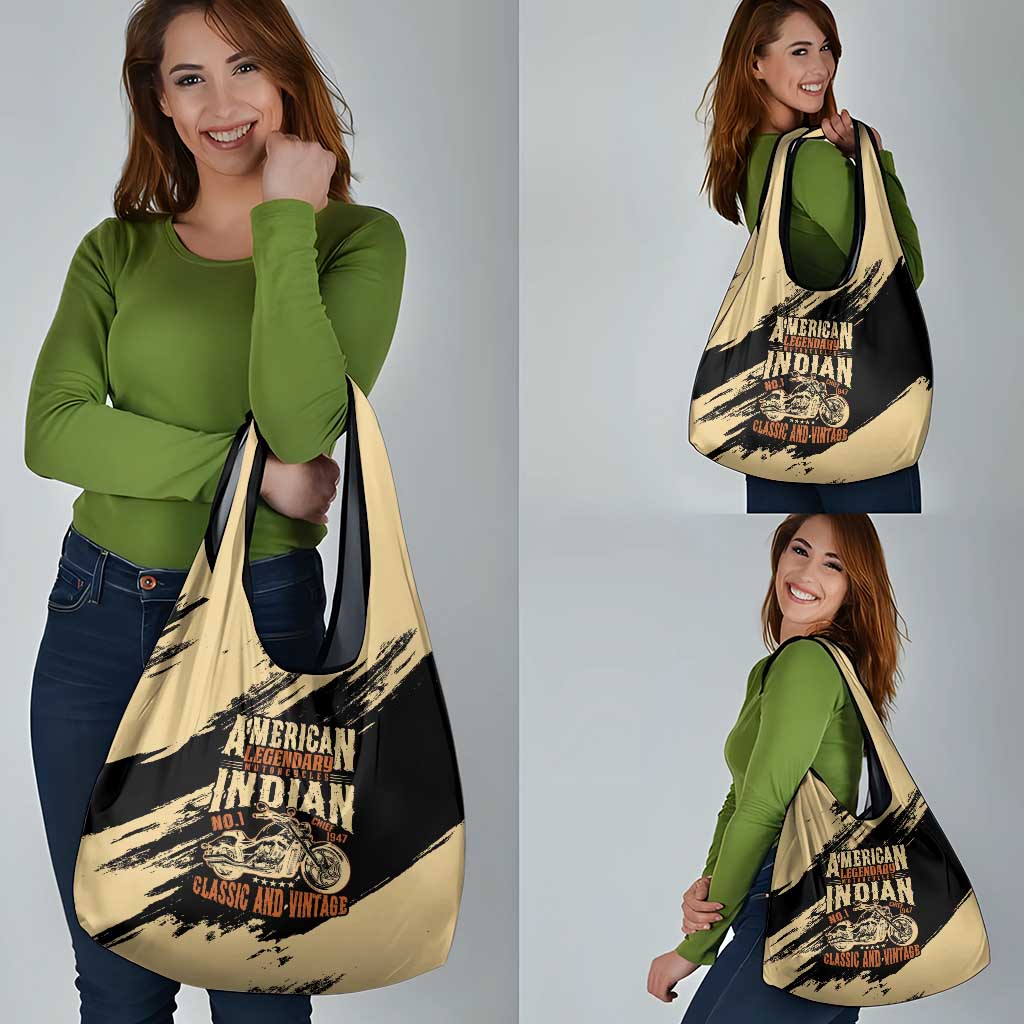 American Legendary Motorcycles Indian Chief 1947 Grocery Bag Classic and Vintage - Wonder Print Shop