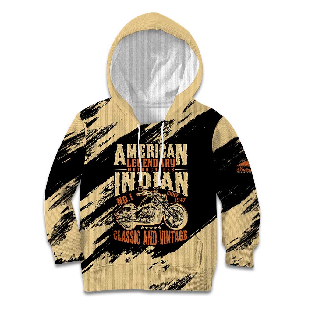 Personalized American Legendary Motorcycles Indian Chief 1947 Kid Hoodie Classic and Vintage - Wonder Print Shop