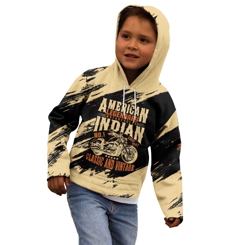 Personalized American Legendary Motorcycles Indian Chief 1947 Kid Hoodie Classic and Vintage - Wonder Print Shop