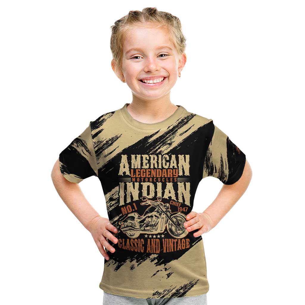 Personalized American Legendary Motorcycles Indian Chief 1947 Kid T Shirt Classic and Vintage - Wonder Print Shop