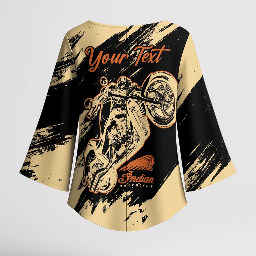 Personalized American Legendary Motorcycles Indian Chief 1947 Kimono Sleeve Blouse Classic and Vintage - Wonder Print Shop