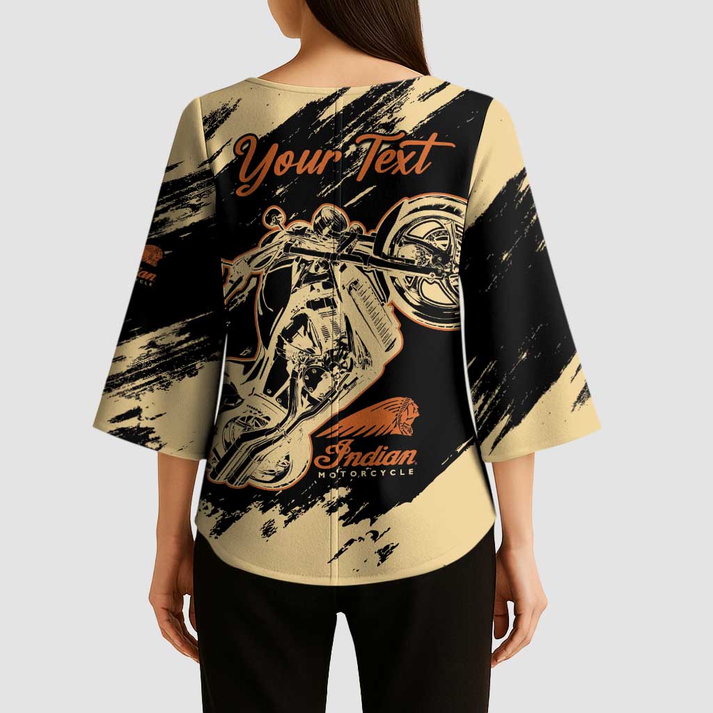 Personalized American Legendary Motorcycles Indian Chief 1947 Kimono Sleeve Blouse Classic and Vintage - Wonder Print Shop
