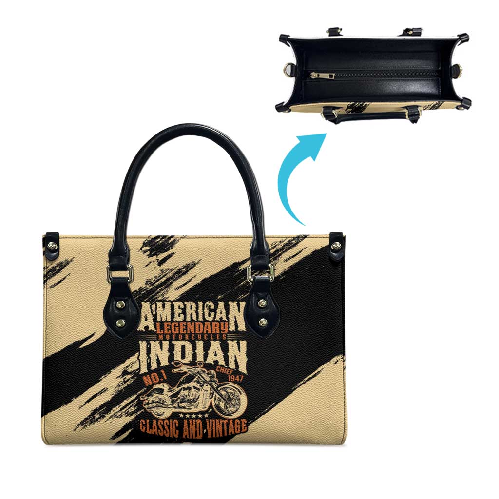American Legendary Motorcycles Indian Chief 1947 Leather Bag Classic and Vintage - Wonder Print Shop