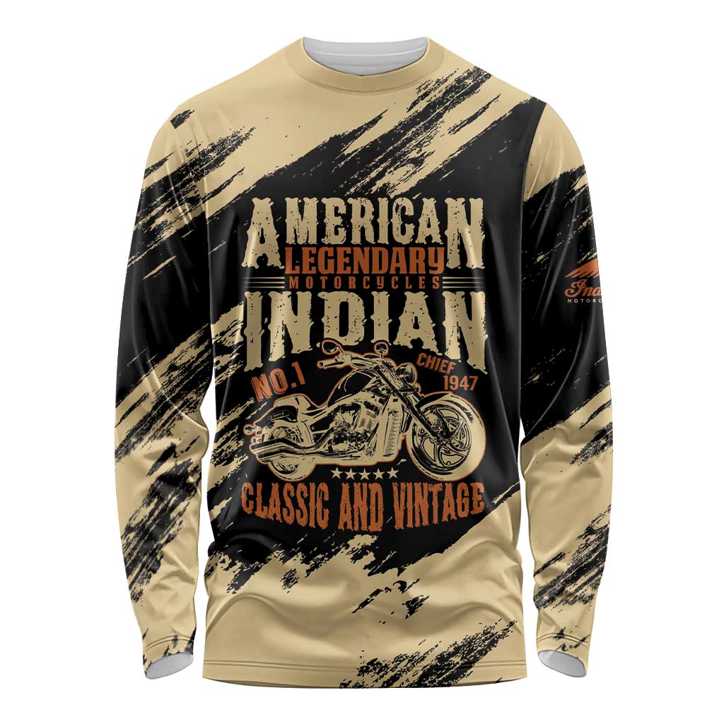 Personalized American Legendary Motorcycles Indian Chief 1947 Long Sleeve Shirt Classic and Vintage - Wonder Print Shop