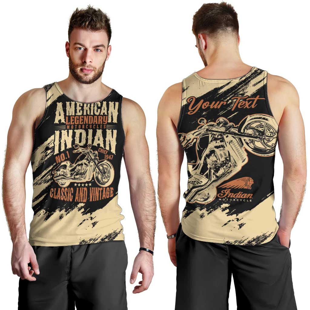 Personalized American Legendary Motorcycles Indian Chief 1947 Men Tank Top Classic and Vintage - Wonder Print Shop
