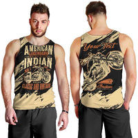 Personalized American Legendary Motorcycles Indian Chief 1947 Men Tank Top Classic and Vintage - Wonder Print Shop