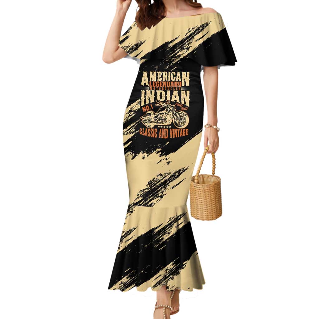 Personalized American Legendary Motorcycles Indian Chief 1947 Mermaid Dress Classic and Vintage - Wonder Print Shop