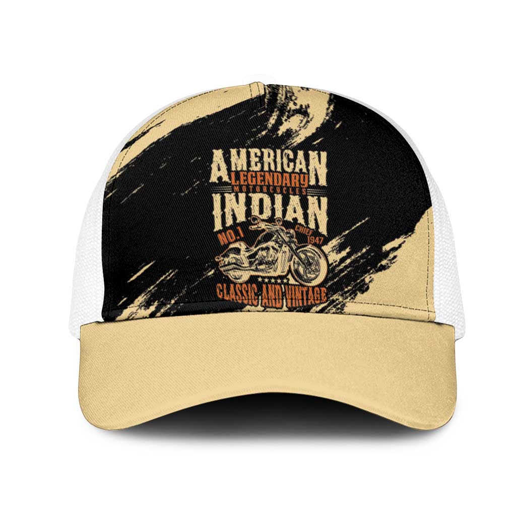 American Legendary Motorcycles Indian Chief 1947 Mesh Trucker Cap Classic and Vintage - Wonder Print Shop