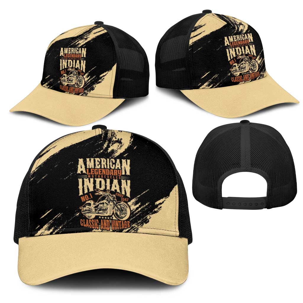 American Legendary Motorcycles Indian Chief 1947 Mesh Trucker Cap Classic and Vintage - Wonder Print Shop