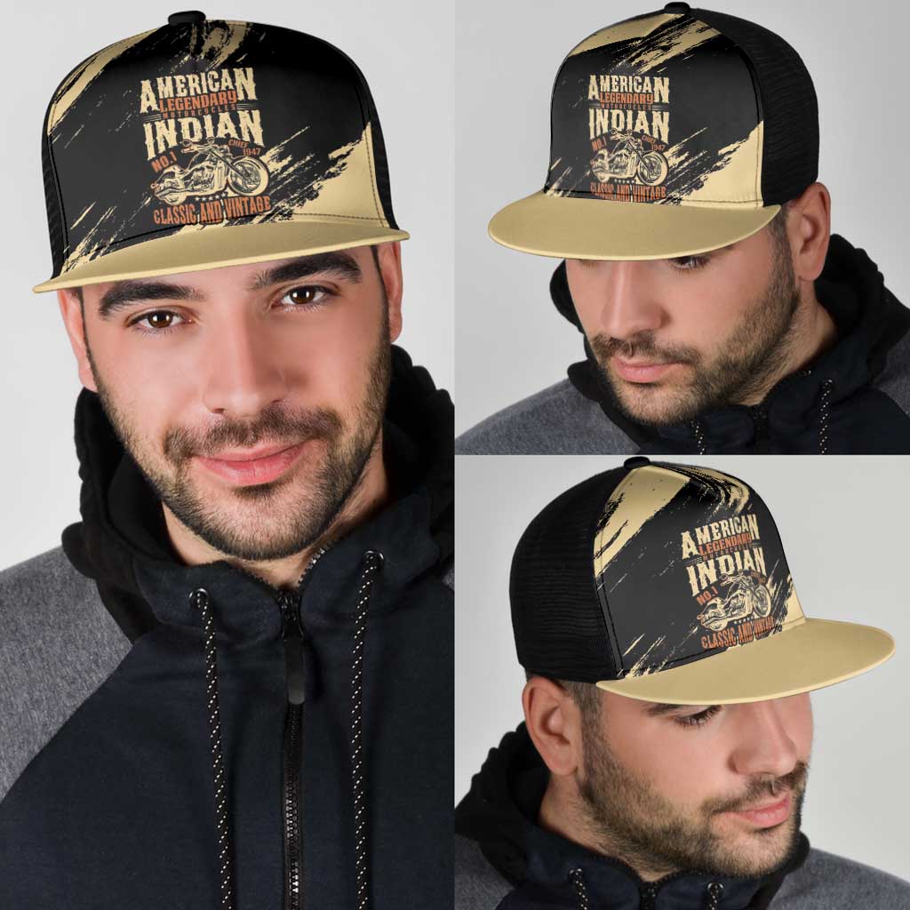 American Legendary Motorcycles Indian Chief 1947 Mesh Trucker Cap Classic and Vintage - Wonder Print Shop