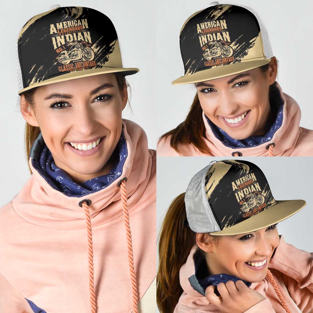 American Legendary Motorcycles Indian Chief 1947 Mesh Trucker Cap Classic and Vintage - Wonder Print Shop