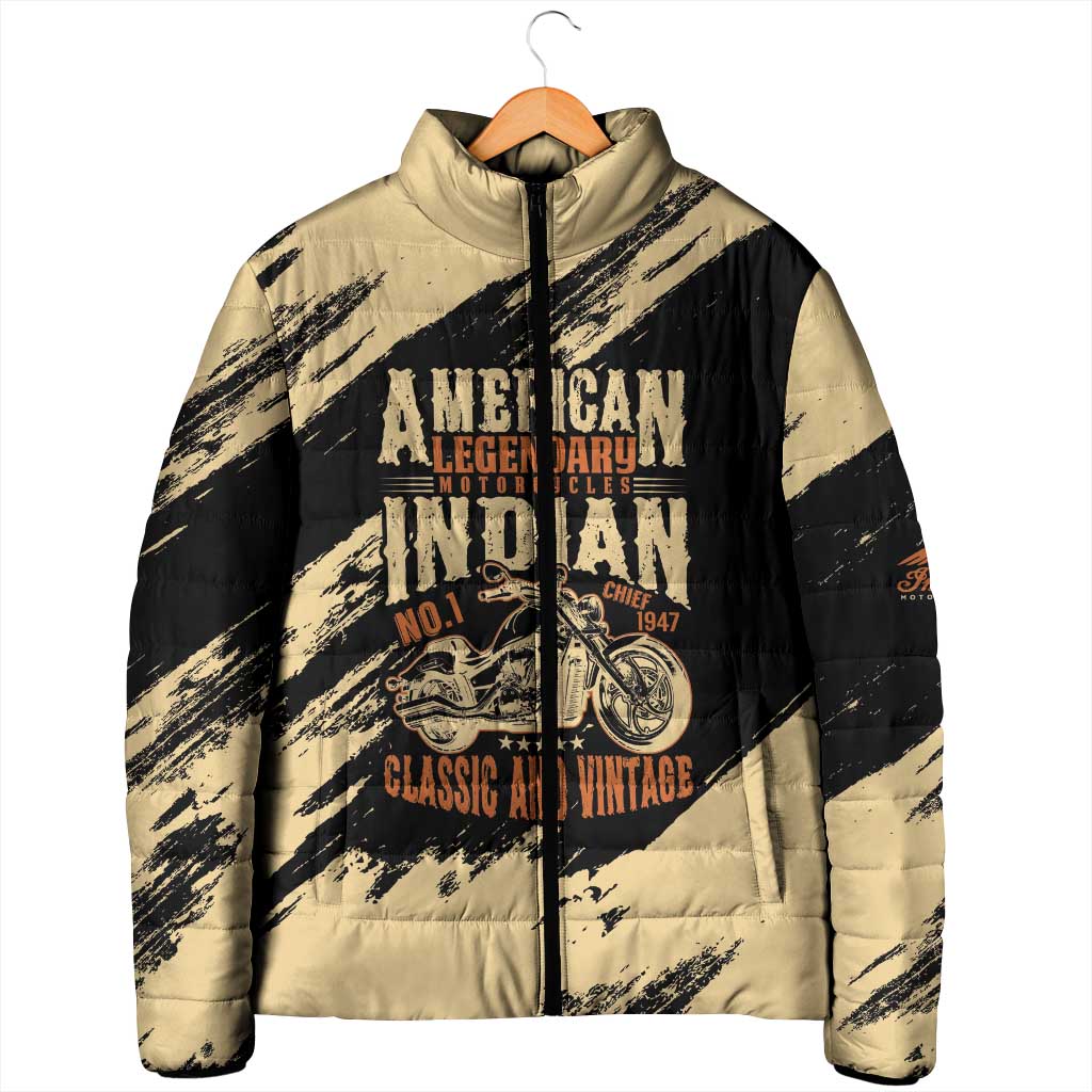 Personalized American Legendary Motorcycles Indian Chief 1947 Padded Jacket Classic and Vintage - Wonder Print Shop