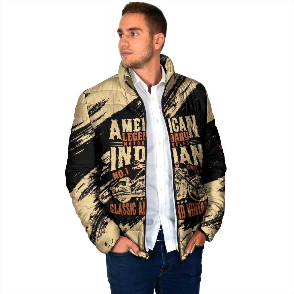 Personalized American Legendary Motorcycles Indian Chief 1947 Padded Jacket Classic and Vintage - Wonder Print Shop