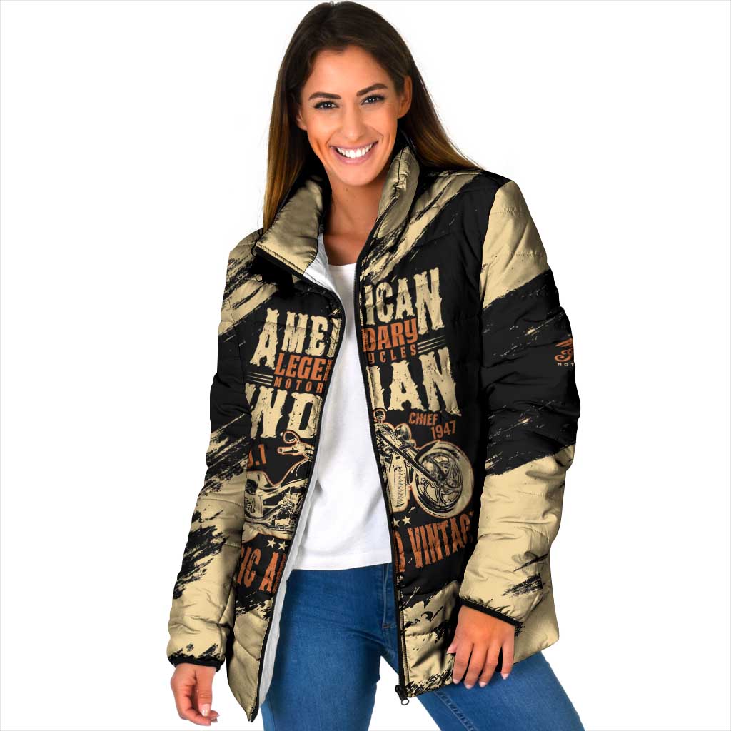 Personalized American Legendary Motorcycles Indian Chief 1947 Padded Jacket Classic and Vintage - Wonder Print Shop