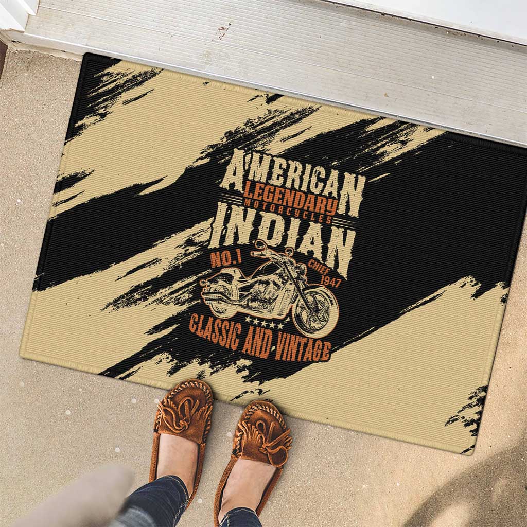 American Legendary Motorcycles Indian Chief 1947 Rubber Doormat Classic and Vintage - Wonder Print Shop