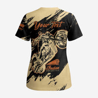 Personalized American Legendary Motorcycles Indian Chief 1947 Scrub Top Classic and Vintage - Wonder Print Shop