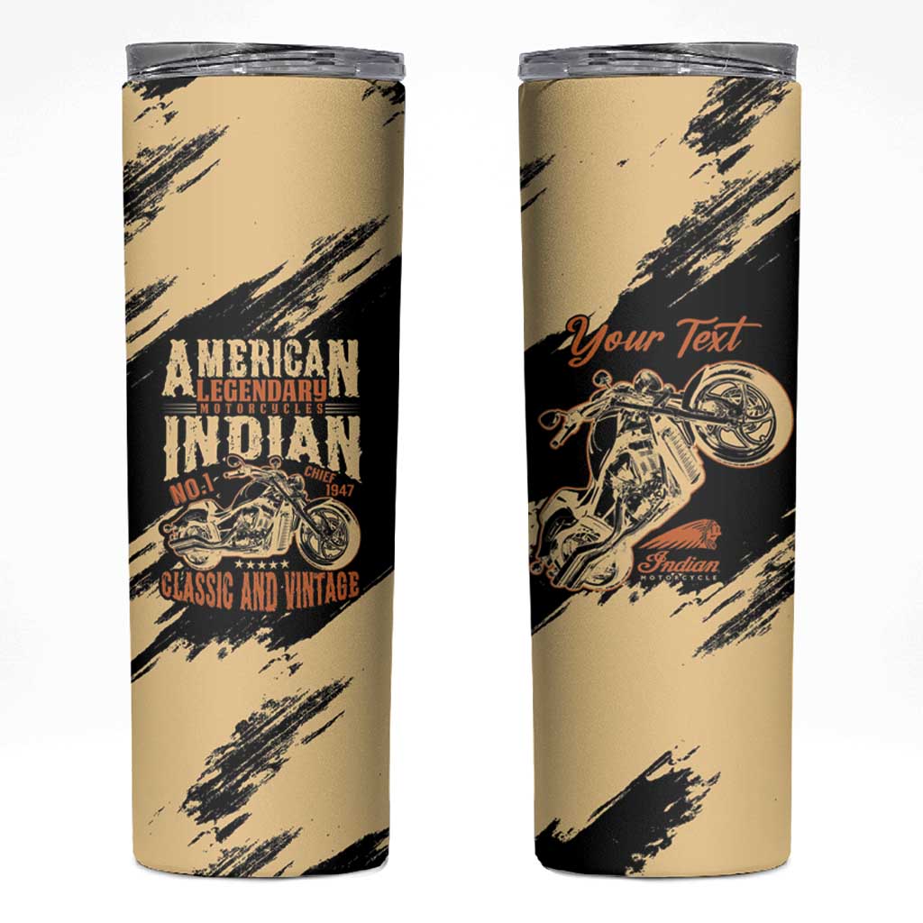 Personalized American Legendary Motorcycles Indian Chief 1947 Skinny Tumbler Classic and Vintage - Wonder Print Shop