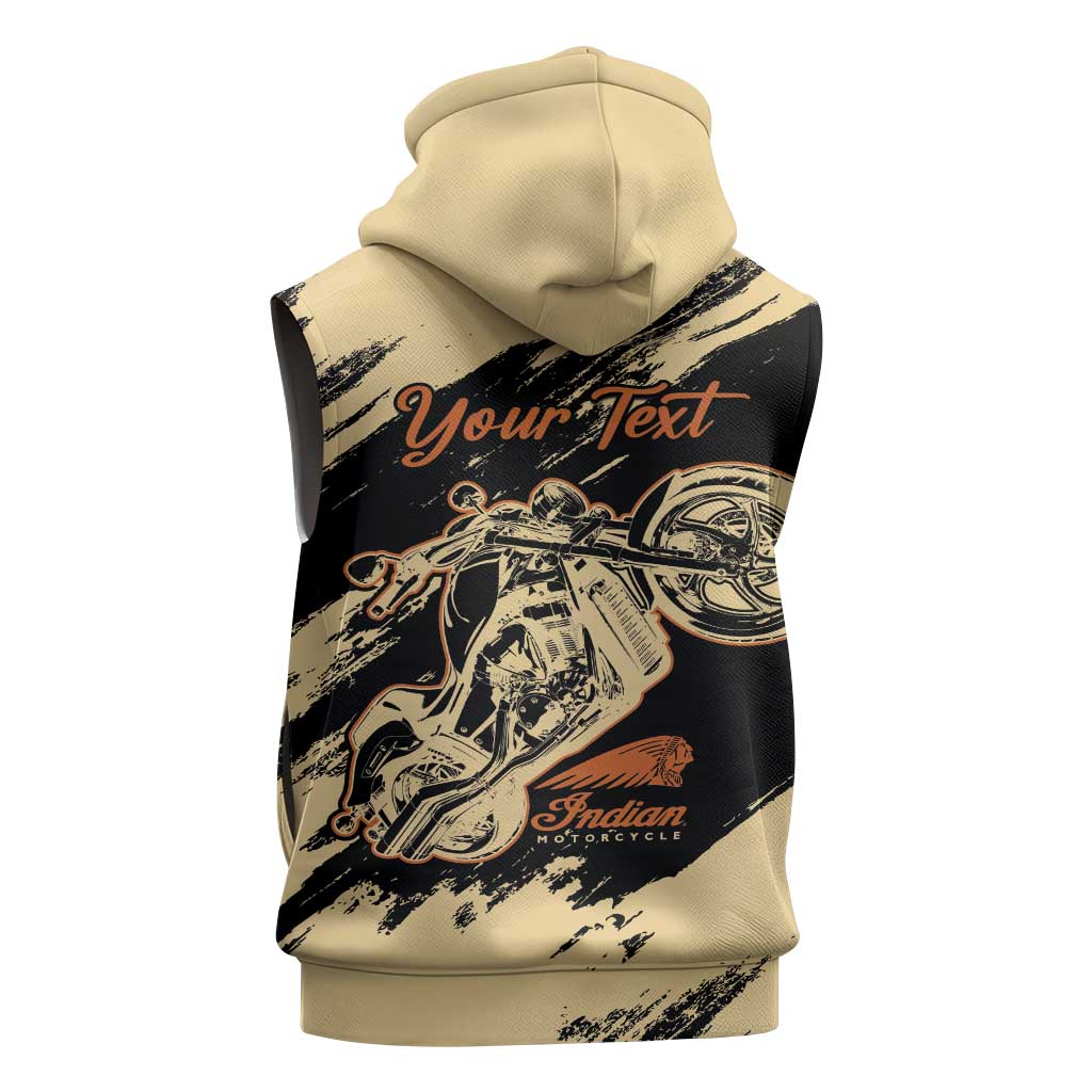 Personalized American Legendary Motorcycles Indian Chief 1947 Sleeveless Zip Hoodie Classic and Vintage - Wonder Print Shop