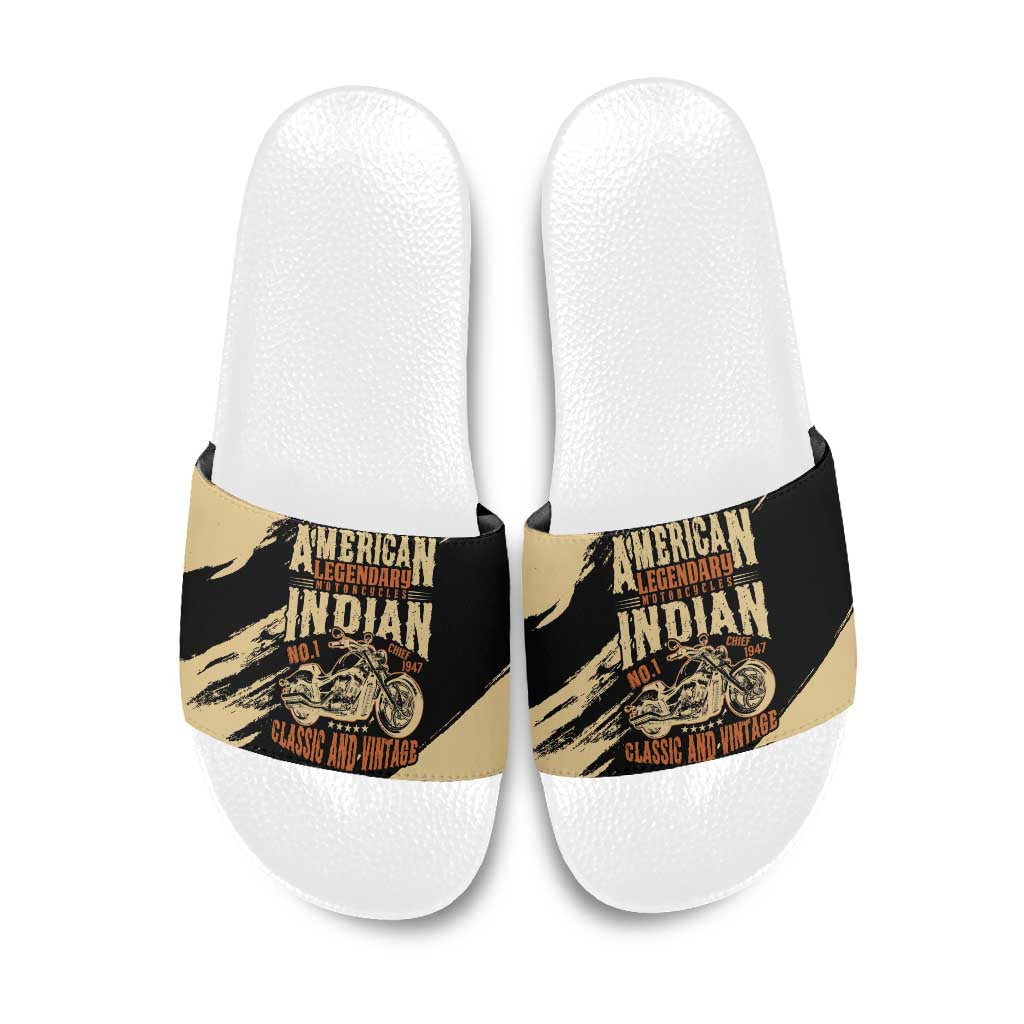 American Legendary Motorcycles Indian Chief 1947 Slide Sandals Classic and Vintage - Wonder Print Shop