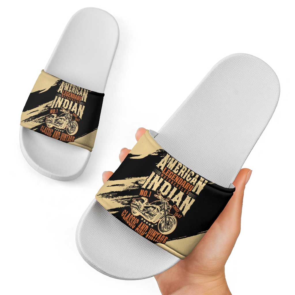 American Legendary Motorcycles Indian Chief 1947 Slide Sandals Classic and Vintage - Wonder Print Shop