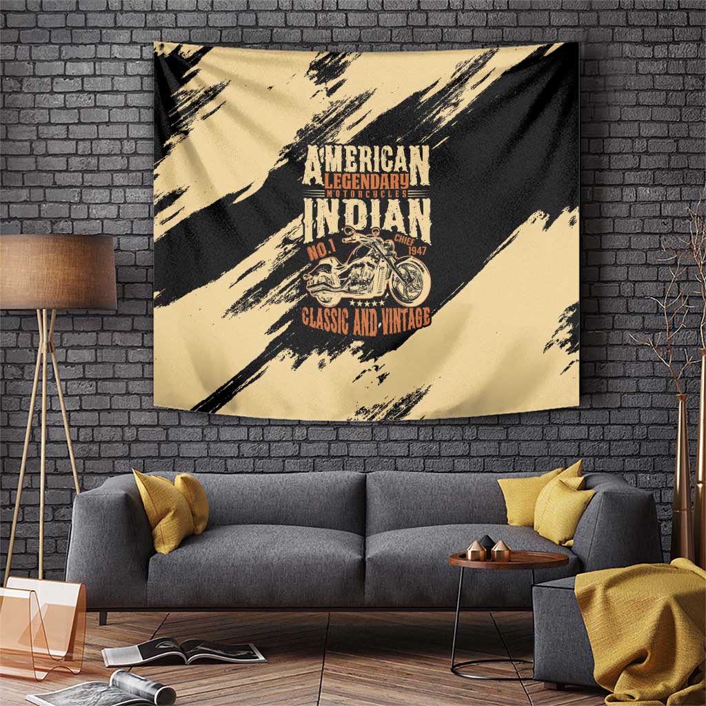 American Legendary Motorcycles Indian Chief 1947 Tapestry Classic and Vintage - Wonder Print Shop