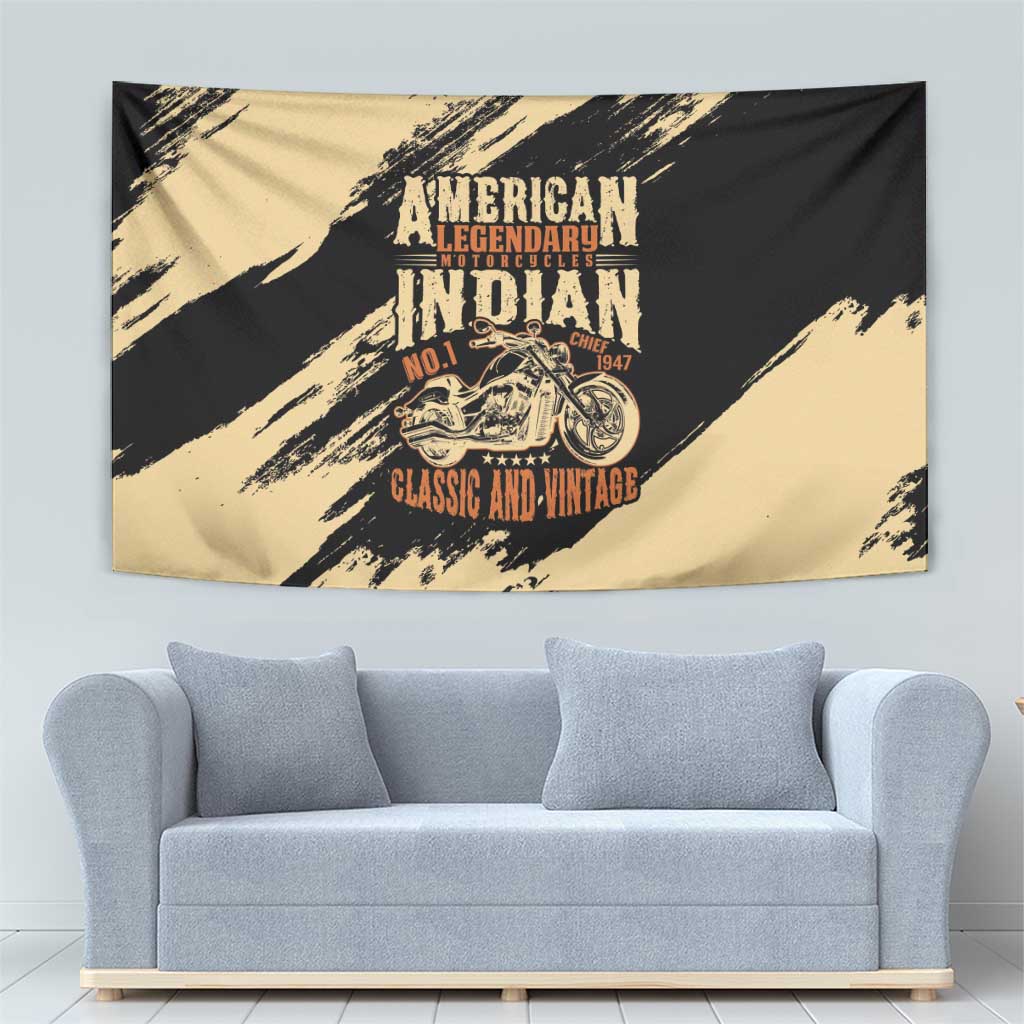 American Legendary Motorcycles Indian Chief 1947 Tapestry Classic and Vintage - Wonder Print Shop