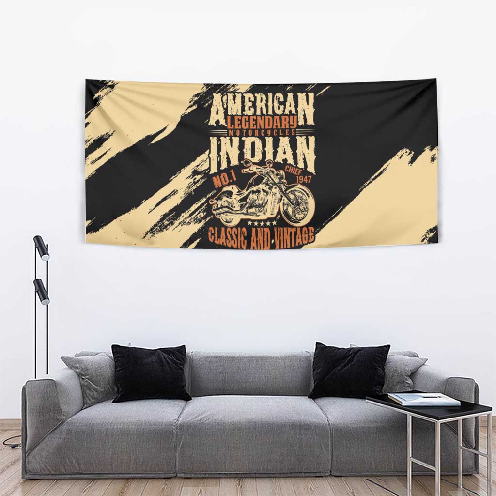 American Legendary Motorcycles Indian Chief 1947 Tapestry Classic and Vintage - Wonder Print Shop