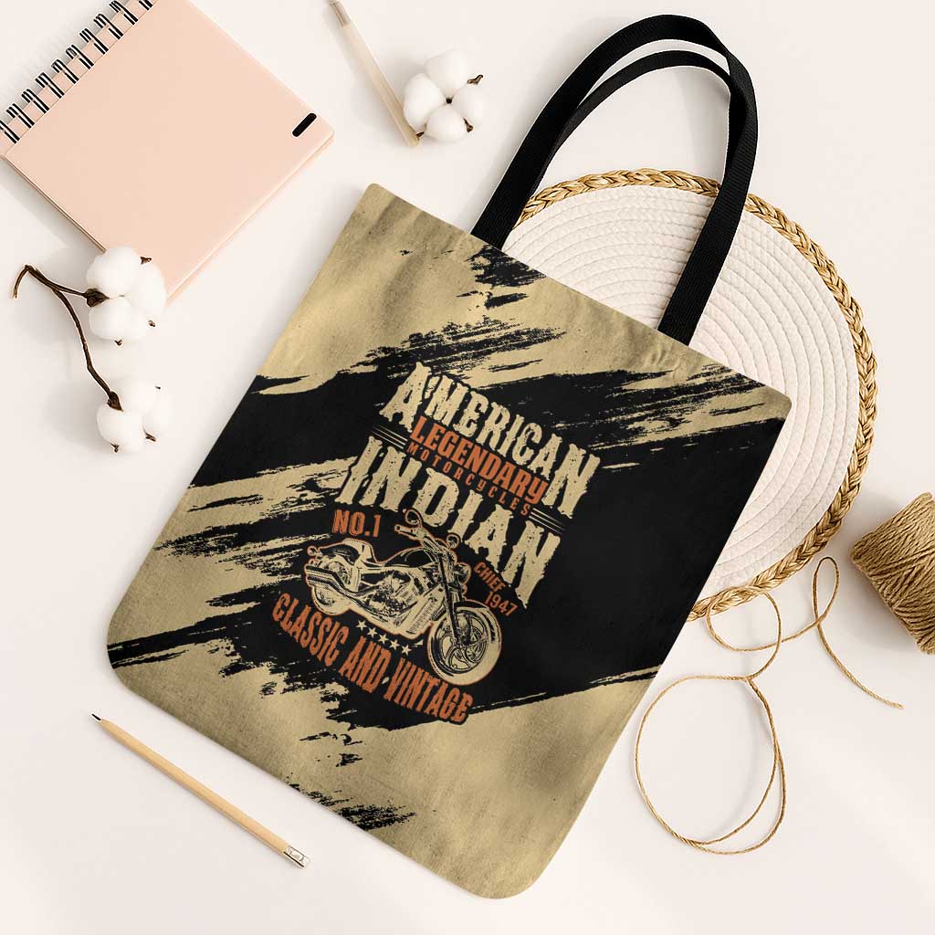 American Legendary Motorcycles Indian Chief 1947 Tote Bag Classic and Vintage - Wonder Print Shop
