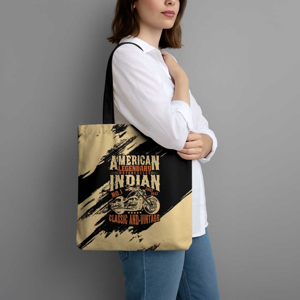 American Legendary Motorcycles Indian Chief 1947 Tote Bag Classic and Vintage - Wonder Print Shop
