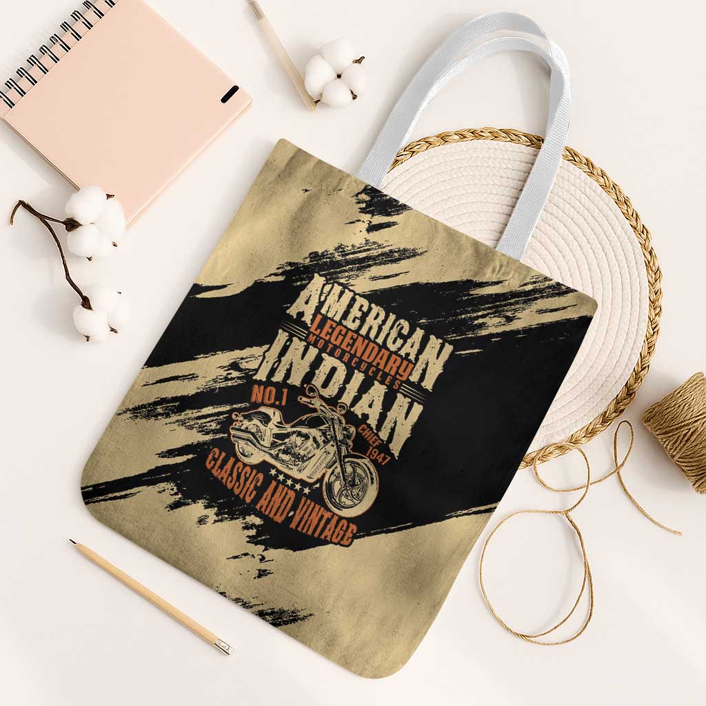 American Legendary Motorcycles Indian Chief 1947 Tote Bag Classic and Vintage - Wonder Print Shop