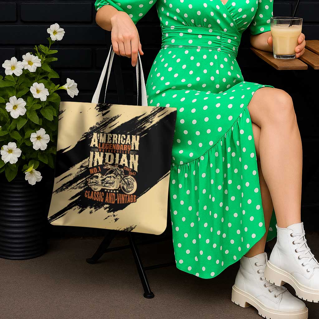 American Legendary Motorcycles Indian Chief 1947 Tote Bag Classic and Vintage - Wonder Print Shop