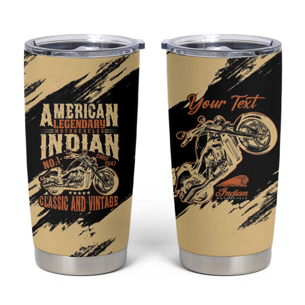Personalized American Legendary Motorcycles Indian Chief 1947 Tumbler Cup Classic and Vintage - Wonder Print Shop
