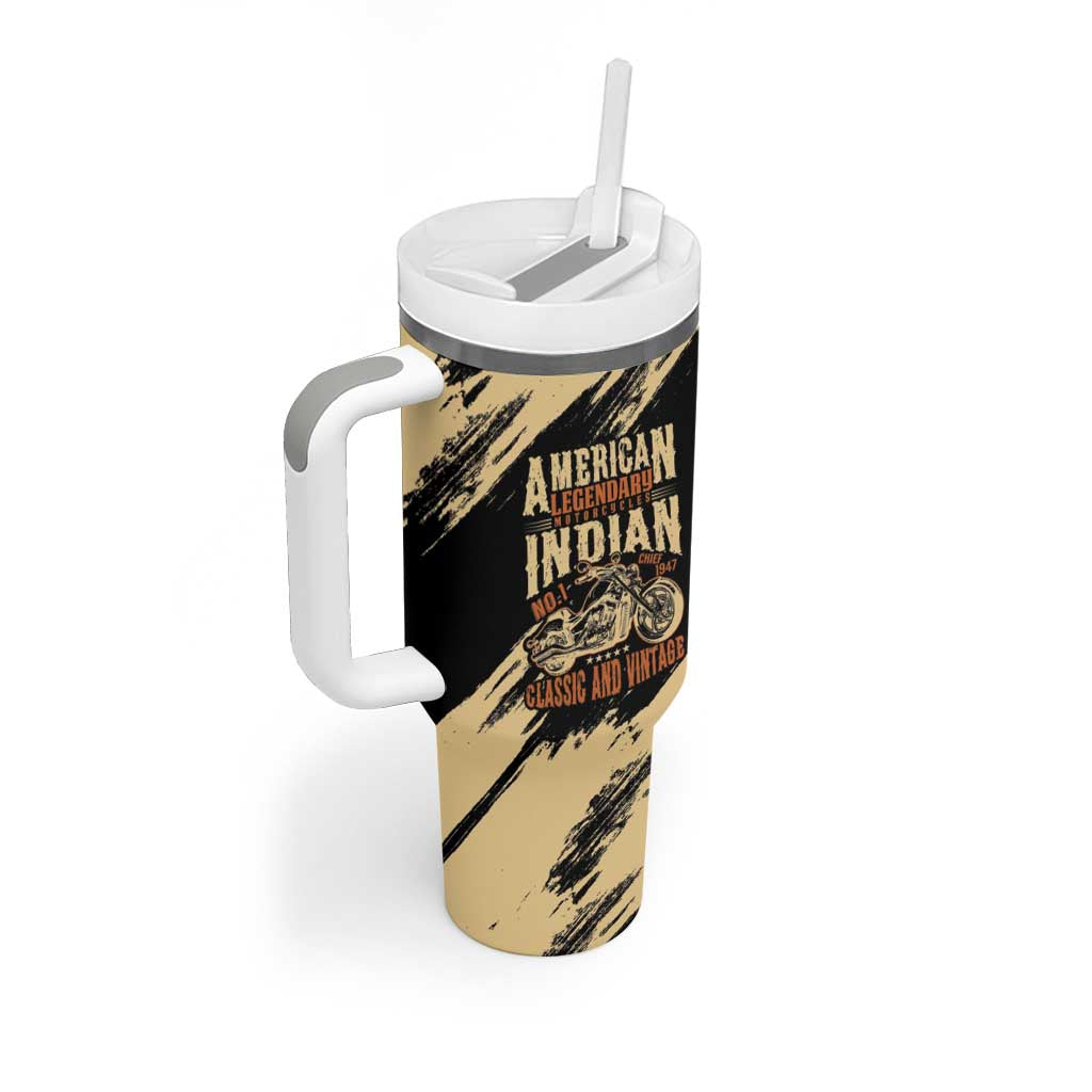 Personalized American Legendary Motorcycles Indian Chief 1947 Tumbler With Handle Classic and Vintage - Wonder Print Shop