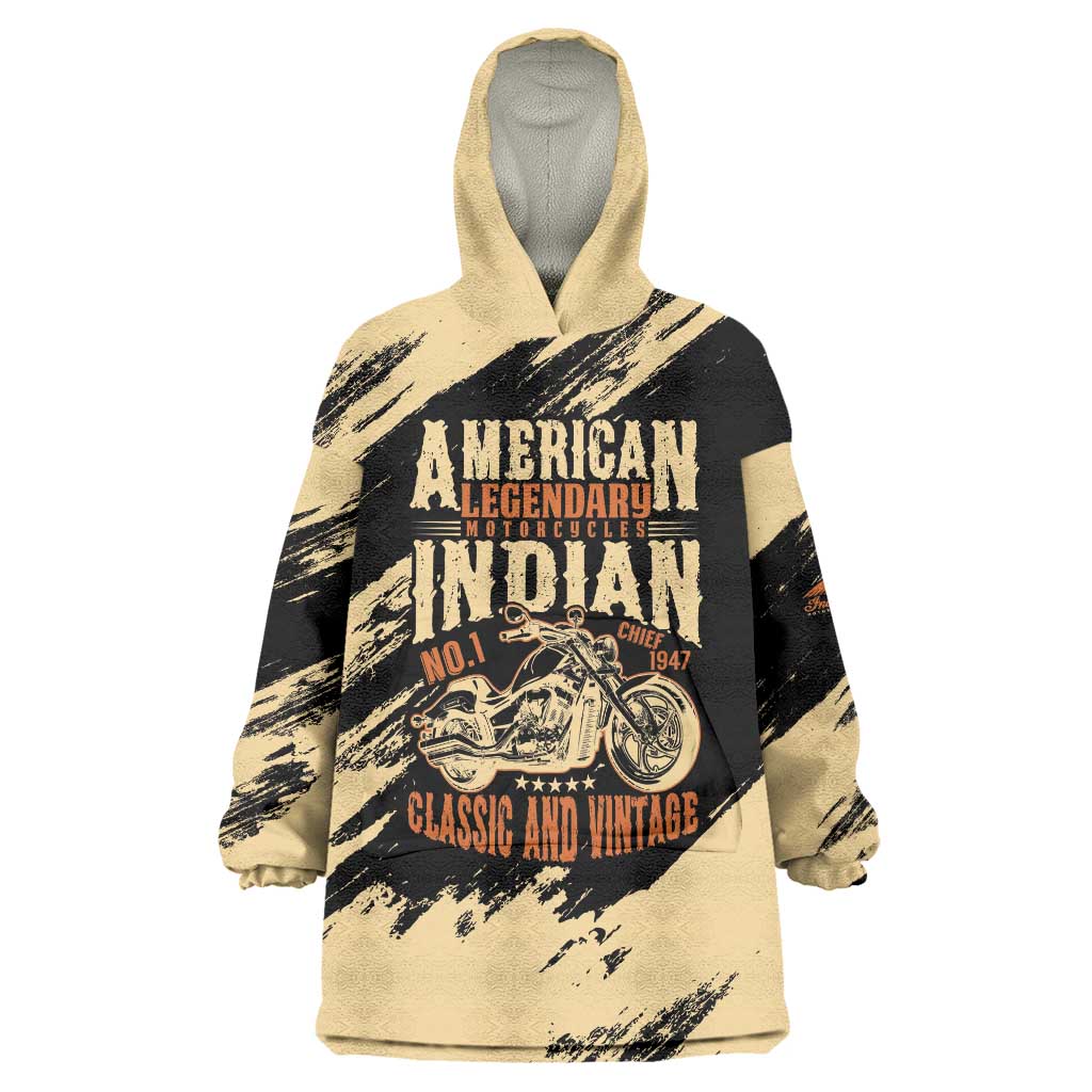 Personalized American Legendary Motorcycles Indian Chief 1947 Wearable Blanket Hoodie Classic and Vintage - Wonder Print Shop