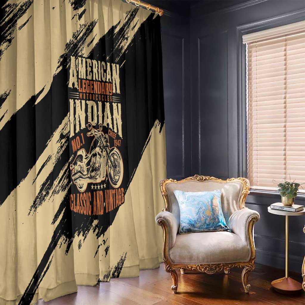 American Legendary Motorcycles Indian Chief 1947 Window Curtain Classic and Vintage - Wonder Print Shop