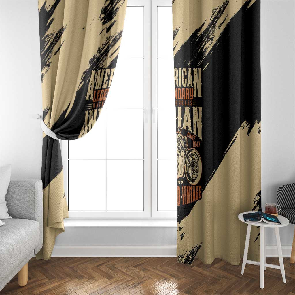 American Legendary Motorcycles Indian Chief 1947 Window Curtain Classic and Vintage - Wonder Print Shop