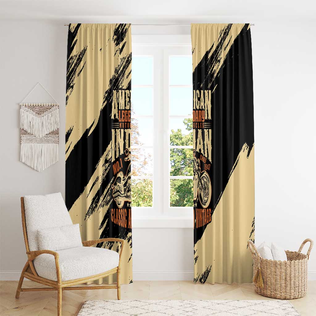 American Legendary Motorcycles Indian Chief 1947 Window Curtain Classic and Vintage - Wonder Print Shop